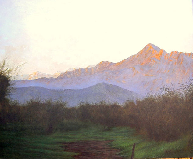 ATARDECER EN QUILAPILUM Oil Canvas Landscaping