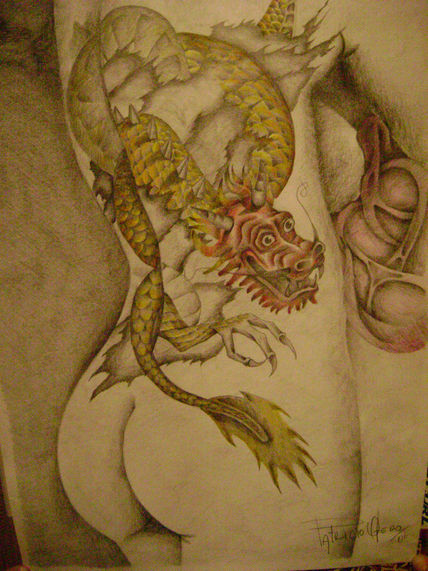 Dragon de espalda