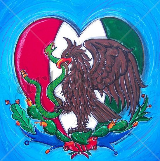 Corazón Aguila Real México Acrylic Canvas Animals