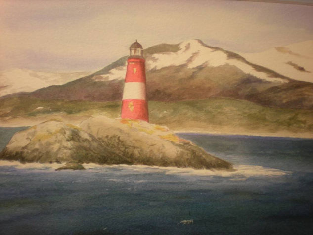 faro del fin del mundo Tinta Papel Paisaje