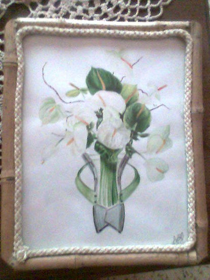 Extraño florero Acuarela Papel Floral