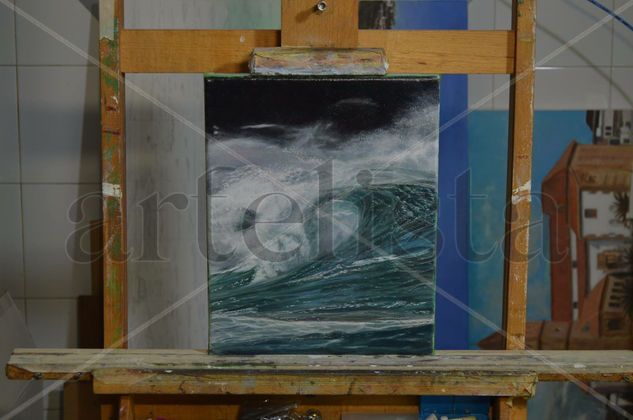 ola Oil Canvas Marine Painting