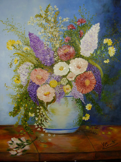 De mi Jardín Oil Canvas Floral Painting