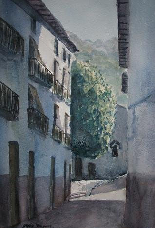 Una Calle de Cazorla. Watercolour Paper Others