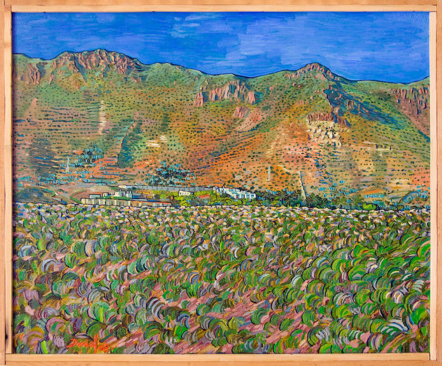 Cortijo del Carrizalejo con montañas