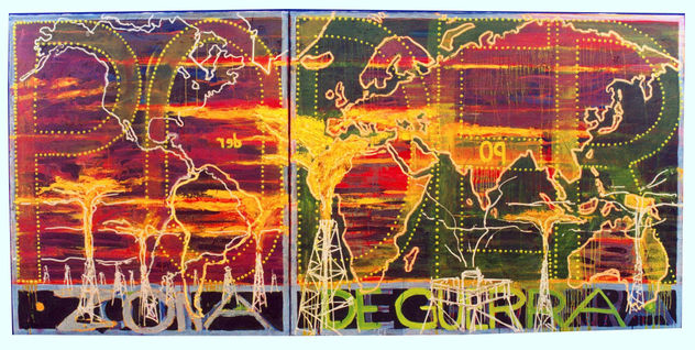 lecciones de oscuridad  (la guerra interminable) W. H., 150 x 315 cm.