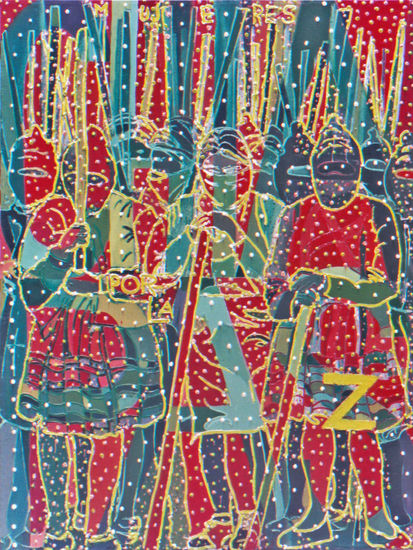 mujeres zapatistas por la paz, 200 x 150 cm. Óleo Lienzo Otros