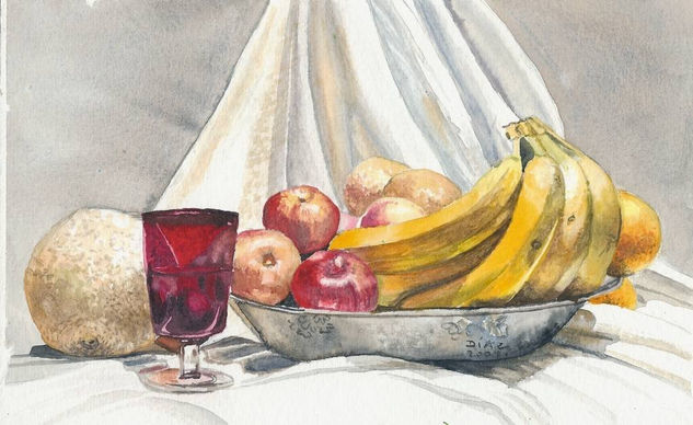 2 Watercolour Paper Still Life Paintings