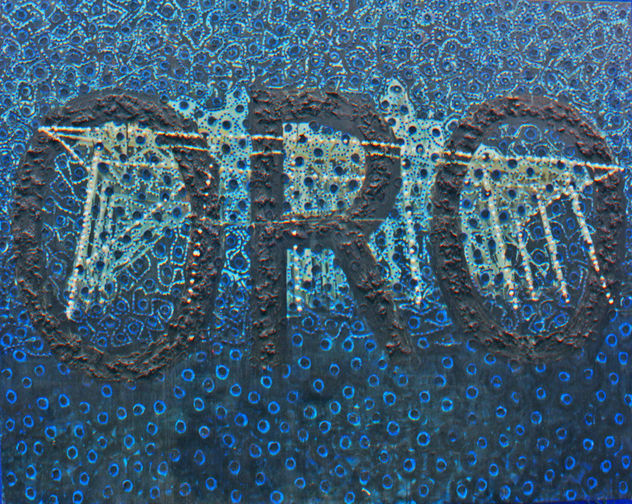 oro negro  (plataformas y el mar), 195 x 240 cm.