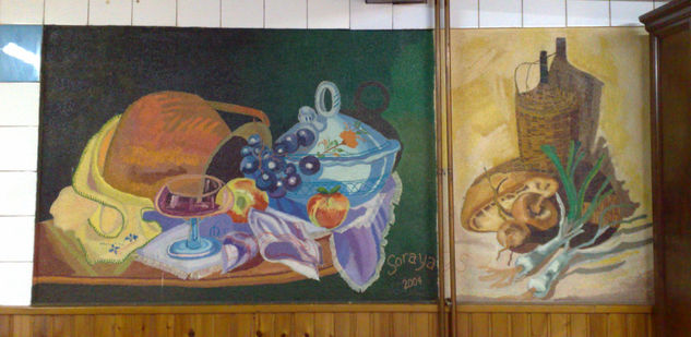 Bodegón Mural Óleo Lienzo Paisaje