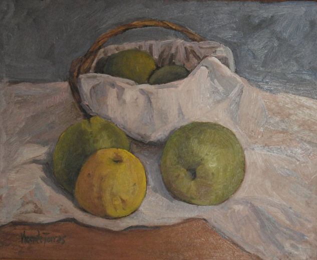 Bodegón con membrillos 12 Oil Panel Still Life Paintings