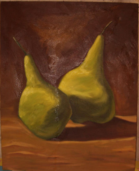 peras...verdes Oil Canvas Still Life Paintings