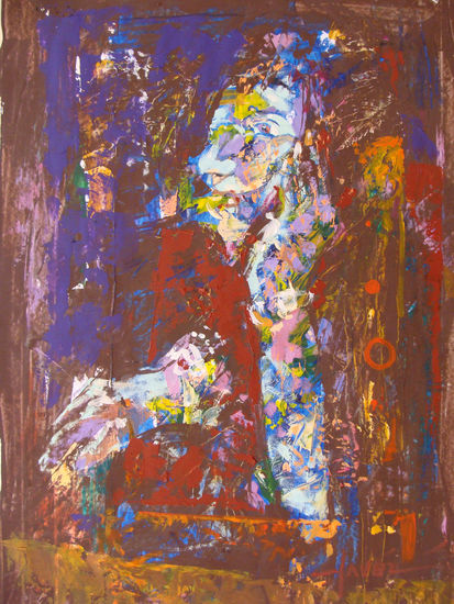 Laura Mixed media Paper Figure Painting