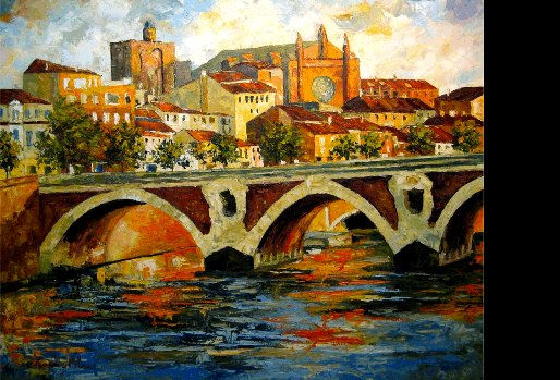 Pont Nou de Toulouse Oil Canvas Landscaping