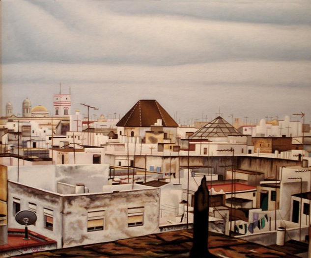 Azoteas de Cádiz Oil Canvas Landscaping