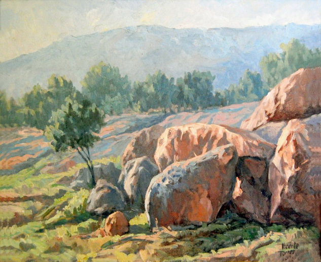 Olivos entre rocas Oil Canvas Landscaping