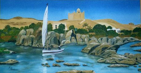 Mausoleo del Aga Khan Oil Canvas Landscaping