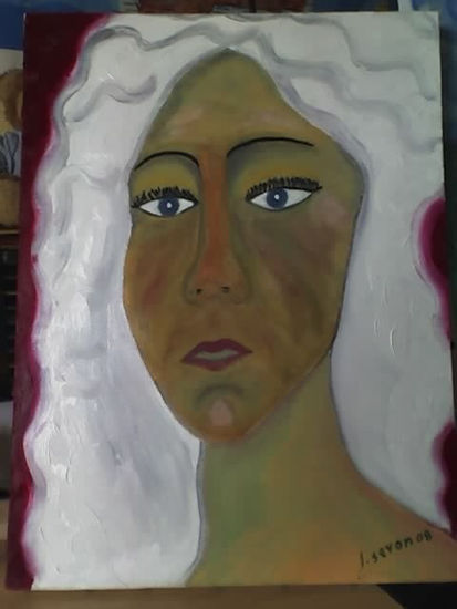 virgen del a esperanza Oil Canvas Figure Painting