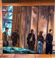 pensionados Oil Canvas