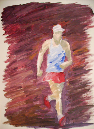 Corredor. Acrylic Paper Sports