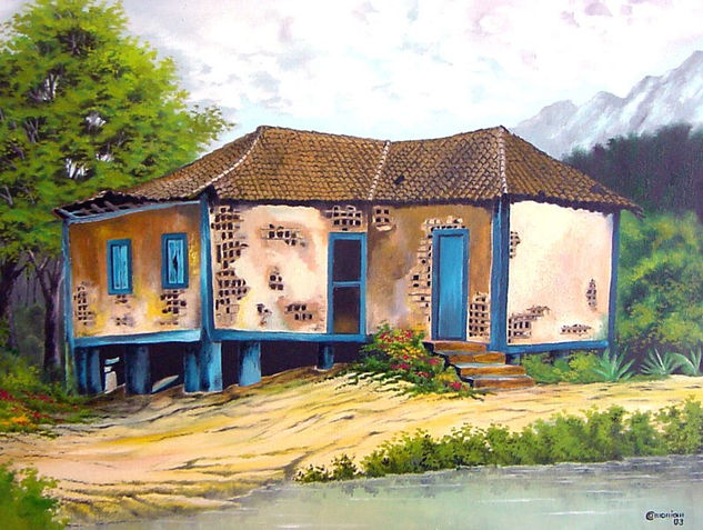 Casa rural Óleo Tela Paisaje