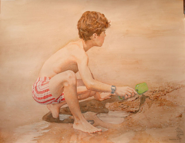 Niño en la playa 