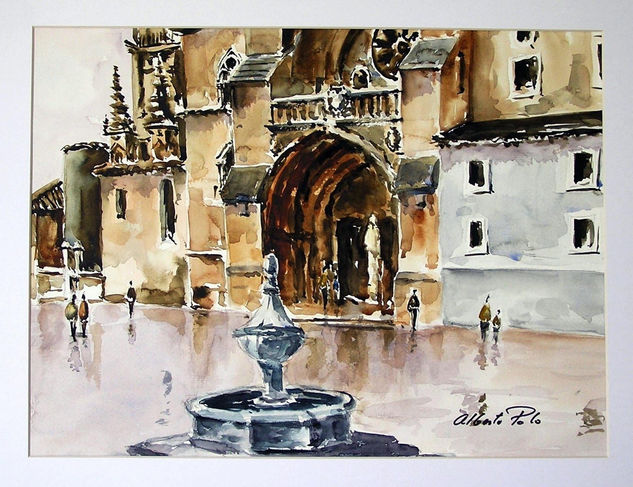 Catedral del Burgo de Osma Watercolour Paper Landscaping