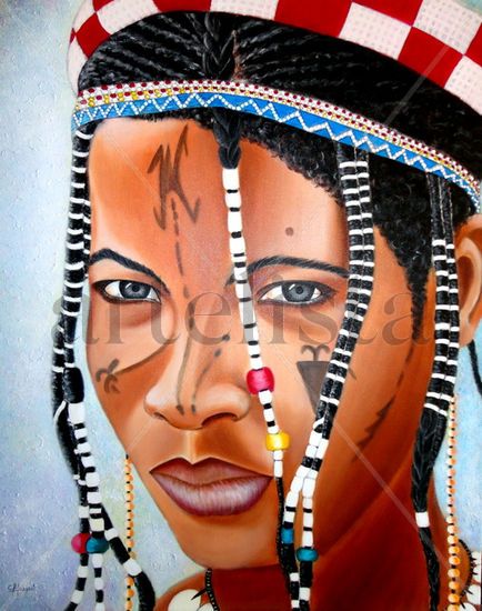 MIRADA DE NIGER-2 Acrylic Canvas Portrait