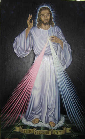 Jesús de la Divina Misericordia Oil Canvas Portrait