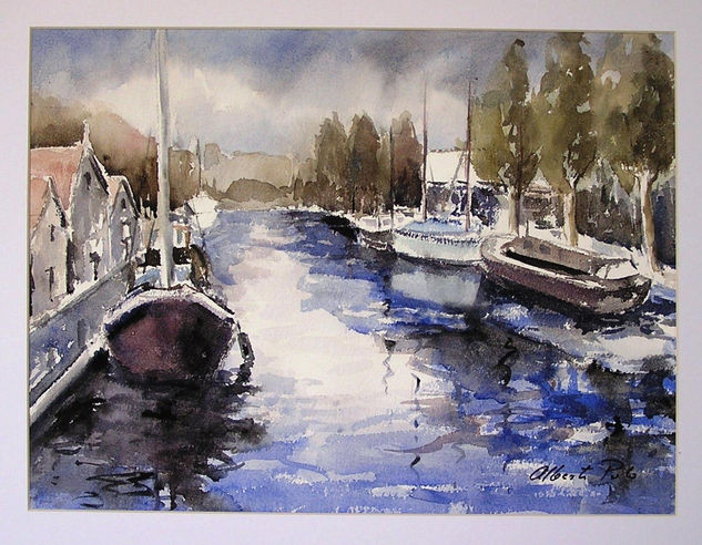 Marken Acuarela Papel Marina