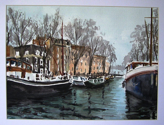 Amsterdam Acuarela Papel Marina