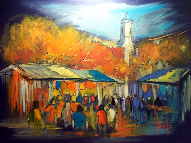 Olot mercado Oil Canvas Landscaping