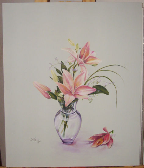 Para Milagros con cariño Acrylic Canvas Floral Painting