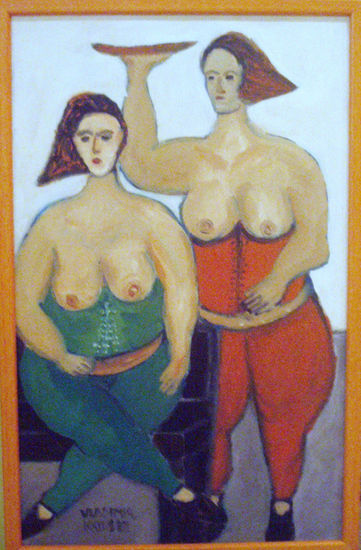 damas grandes (11) Oil Panel Nude Paintings