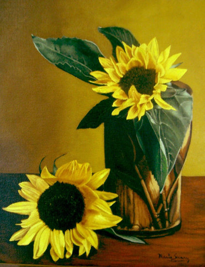 GIRASOLES Oil Canvas Still Life Paintings