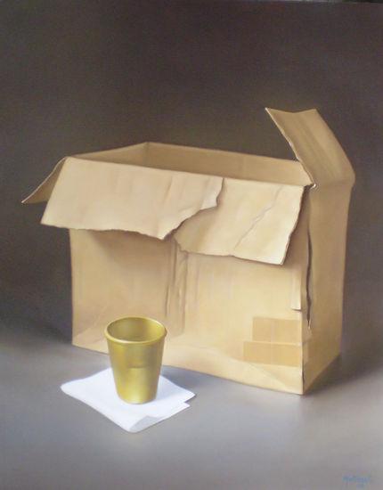 Caja y vaso Oil Canvas Landscaping