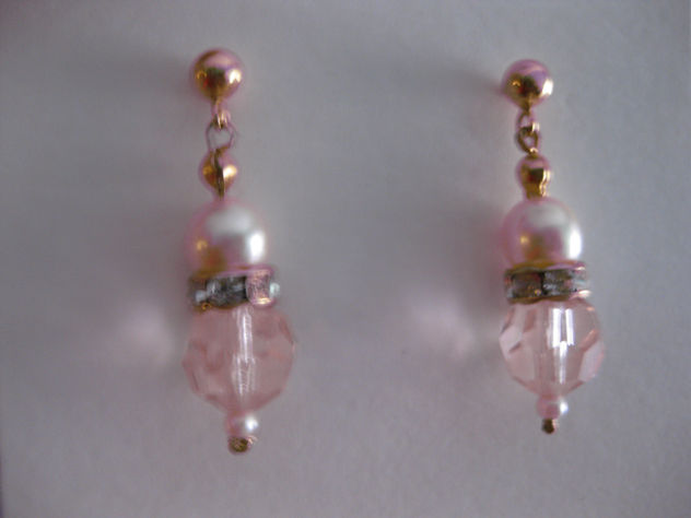 Pendientes Perla y bola faceteada