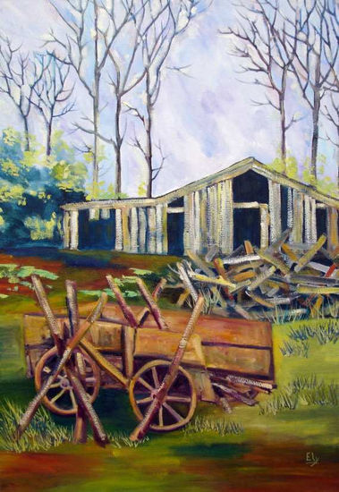 El rancho en el olvido Oil Canvas