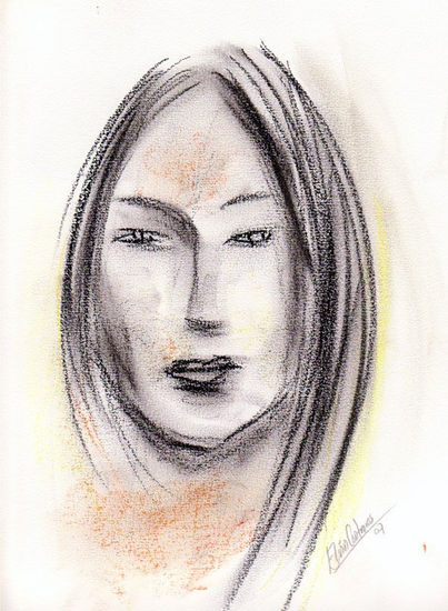 rostro de mujer intensa Graphite