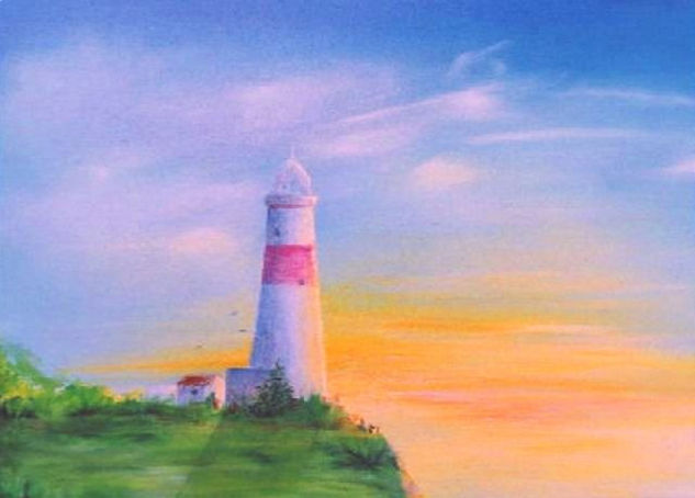 FARO EN ALGÚN LUGAR DEL SUR ARGENTINO Oil Canvas Landscaping