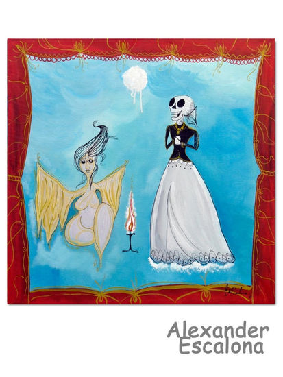 catrina Acrylic Canvas Figure Painting