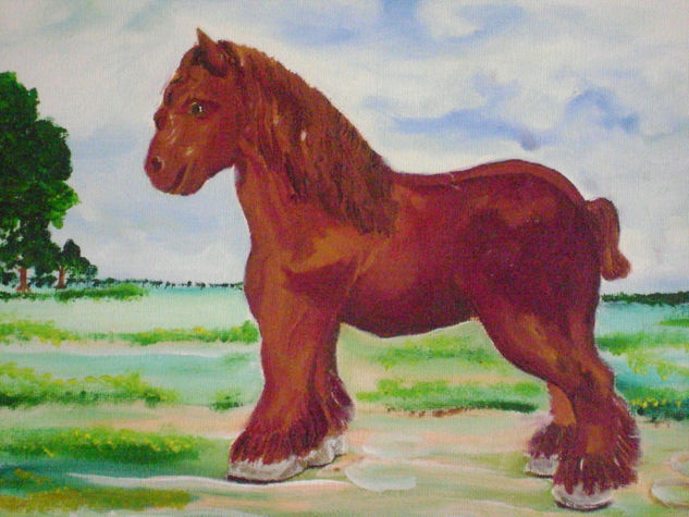 el percheron Oil Canvas Animals