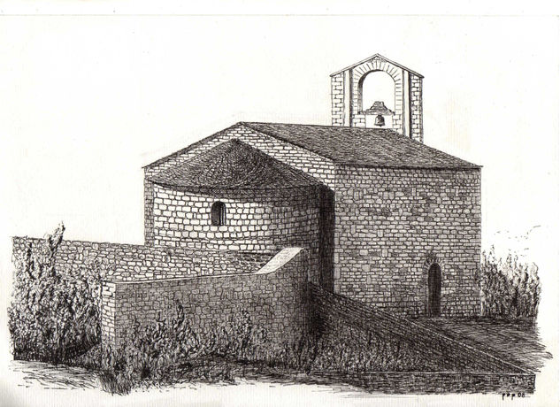 Esglesia Santa Cecilia de Beders (Cerdanya) Charcoal