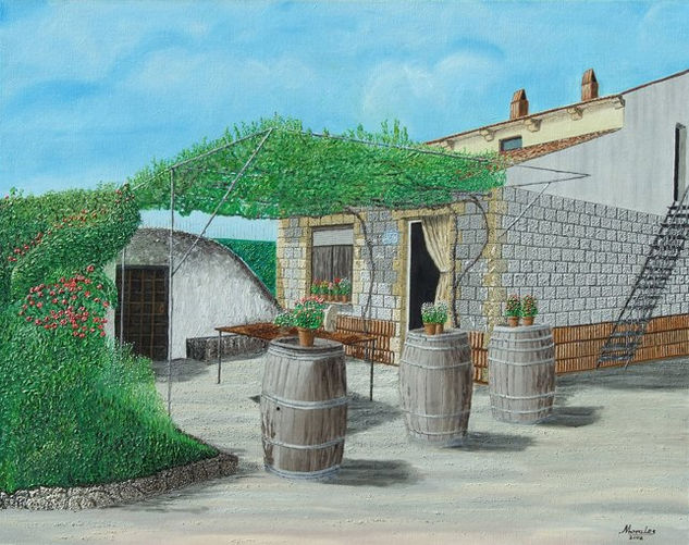 Bodega el pinto Oil Canvas Landscaping