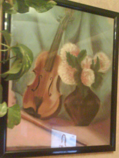 jarron con violin 