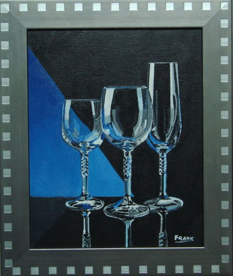 las 3 copas Oil Canvas Still Life Paintings