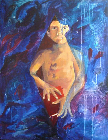 Aprendiendo me libero... Acrylic Canvas Figure Painting