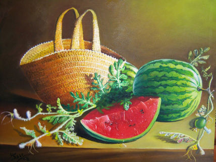 Sandia con capazo y...