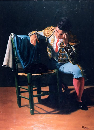 El Torero Oil Canvas Figure Painting