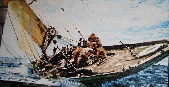 Vela Clásica 2 Oil Canvas Marine Painting